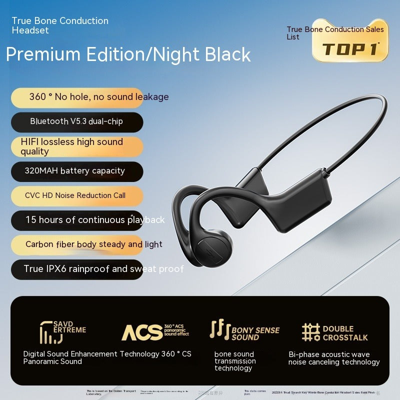 Open-Ear Bone Conduction Bluetooth Headset