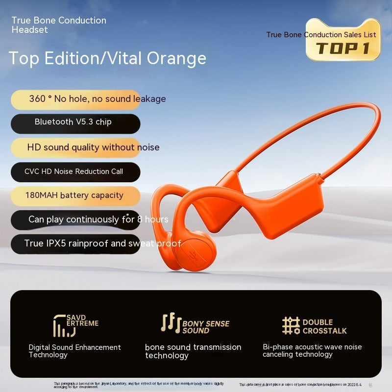 Open-Ear Bone Conduction Bluetooth Headset