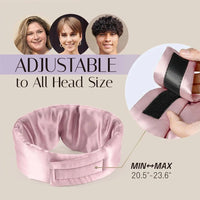 Pink mulberry silk sleep mask with adjustable strap