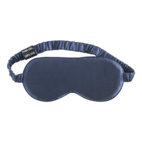 PURE SOL navy mulberry silk sleep mask, front view