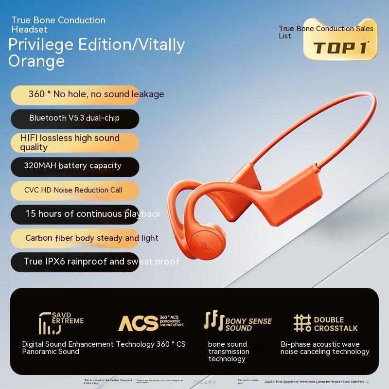 Open-Ear Bone Conduction Bluetooth Headset